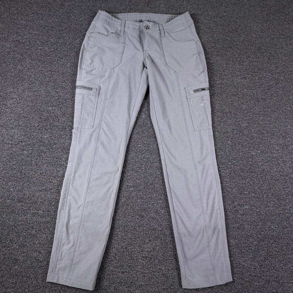KUHL Cargo Pants Womens 4 Short 6276 Gray Ripstop Hiking Outdoor EUC